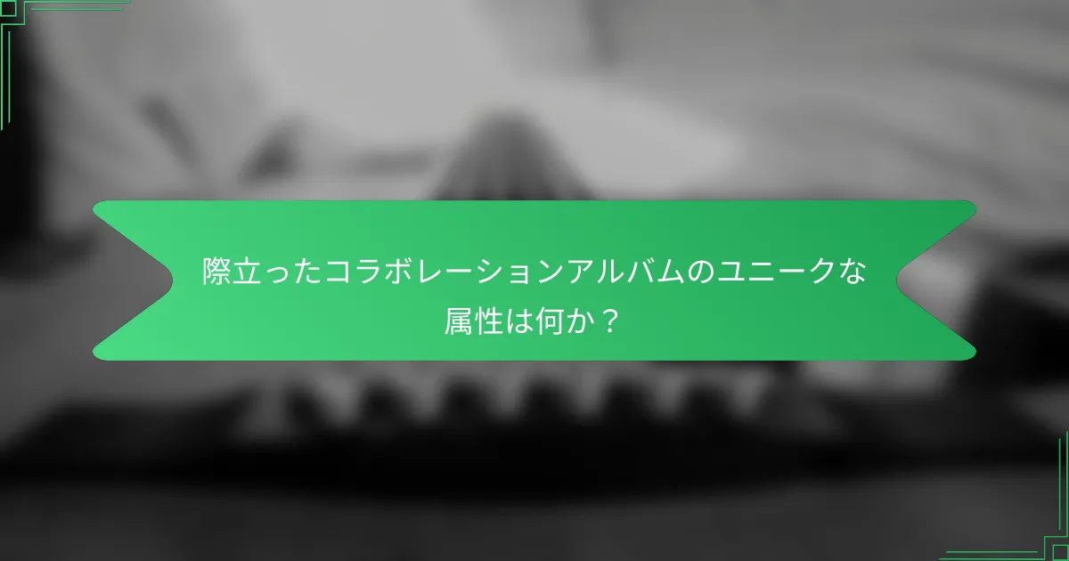 際立ったコラボレーションアルバムのユニークな属性は何か?