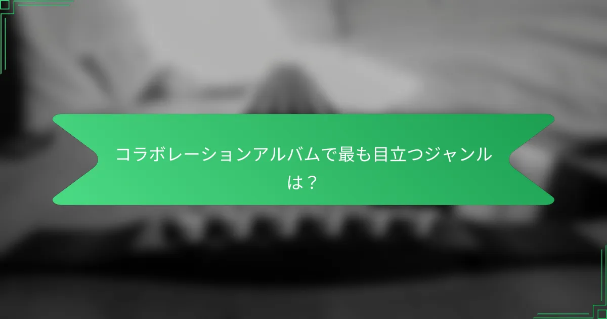 コラボレーションアルバムで最も目立つジャンルは?
